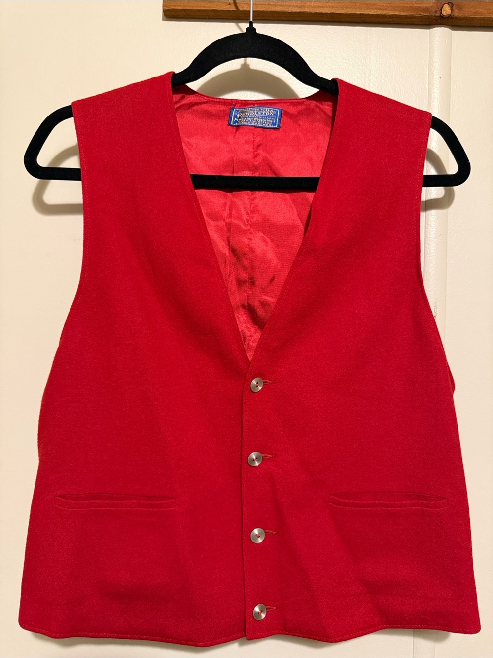 Pendleton Red Women's Wool Vest